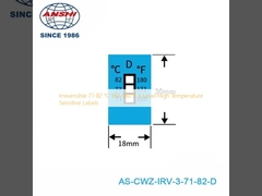 Αμετάκλητες ετικέτες ευαίσθητες σε υψηλές θερμοκρασίες 71-82 °C 160-180 °F 3 επιπέδου