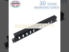 12 θύρες 1U Οριζόντιο διαχειριστή καλωδίων Μαύρο 19 Rack Διαχείριση καλωδίων με κάλυψη