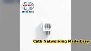 Εύκολη εγκατάσταση χωρίς εργαλεία Cat6 Keystone Jack
