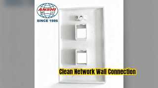 Λύση δικτύου ANSHI 120 US Wall Plate Dual RJ45 RJ11