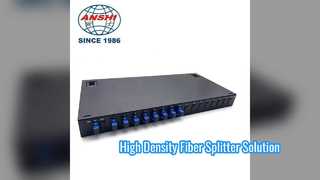 Συμμετρικό Split PLC Splitter 1U Rack Mount, Aluminum Box ZG Tech for ODF Data Center