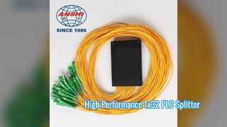 1x32 Fiber Optic PLC Splitter Υψηλής ποιότητας Τύπος κιβωτίου ABS