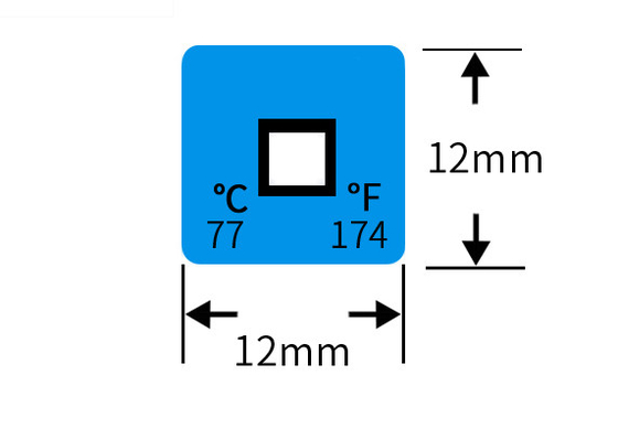 Irreversible 71-82 ℃ 160-180℉ 3 Level High Temperature Sensitive Labels