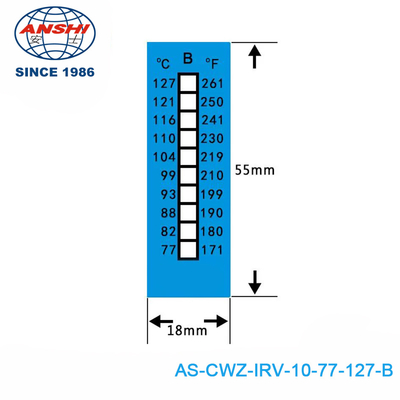 Irreversible 71-82 ℃ 160-180℉ 3 Level High Temperature Sensitive Labels