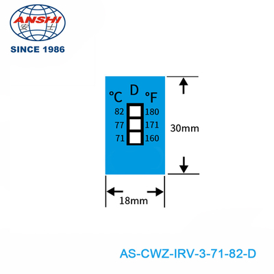 Non Reversible 37-65 ℃ 99-149℉ 8 Temperature Level High Temperature Sensitive Labels