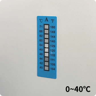 Non Reversible 37-65 ℃ 99-149℉ 8 Temperature Level High Temperature Sensitive Labels