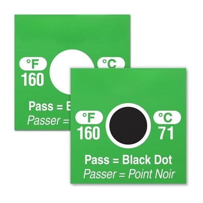 Non Reversible 49-71 ℃ 120-160℉ 5 Temperature Level High Temperature Sensitive Labels