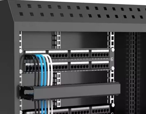Networking 1U 19 Inch 24 port 48 Slots Horizontal Metal Cable Management
