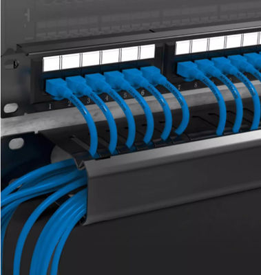 Networking 1U 19 Inch 24 port 48 Slots Horizontal Metal Cable Management