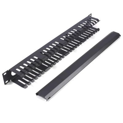 Networking 1U 19 Inch 24 port 48 Slots Horizontal Metal Cable Management