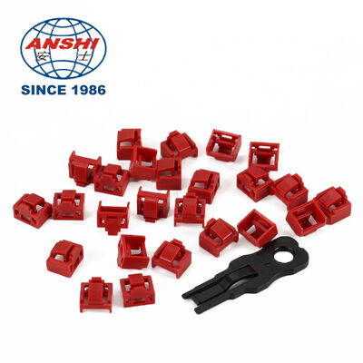RJ45 Port Lock Dust Plug Anti-Theft LAN Port Stopper, 100pcs Plugs With One Key Included For Network Interface Protection