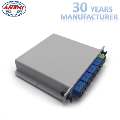 Casette Type Mini Fiber Distribution Box 1X8 Optic Plc Splitter ABS Material
