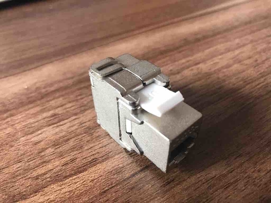 Διάτρηση FTP Cat6 κάτω από τη βάση Jack RJ45 μεταλλικός cOem χρώματος 180 βαθμού/ODM