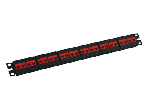 1u 24 Port Patch Panel Cat6 19" 110 - IDC UTP Unshielded Snap In 180 Degree Patch Panel