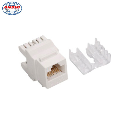 RJ45 180 μοίρες CAT6 CAT6A UTP Keystone Jack με χρυσό επιχρυσωμένο φωσφορικό χάλκινο καρφίτσες