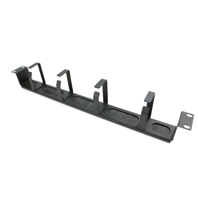 Μαύρο Πίνακα 1U Διαχείρισης καλωδίων XL-4020-3L-E 19 ιντσών 4 δαχτυλίδια για την οργάνωση καλωδίων