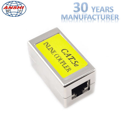 RJ45 KEYSTONE JACK Θωρακισμένο πέρασμα μέσω του Keystone Jack Cat5e CAT6 Metal Straight Through Inline Coupler