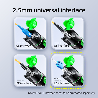 Green Laser Red Laser Fault Tracker For FTTH FTTB FTTX Network With SC/ST/FC Connectors And 5-100MW Output Power