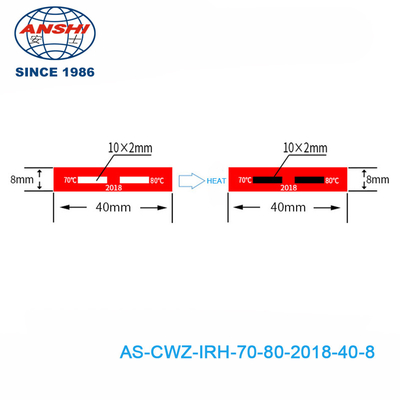 Irreversible Temperature Indicator Labels 2 Point 70  80 ℃ 158 176℉ 2 Temperature Level