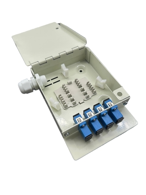 4 Port Indoor FTTH Wall Mount and Desktop Fiber Optic Distribution Box με προσαρμογέα SC/UPC