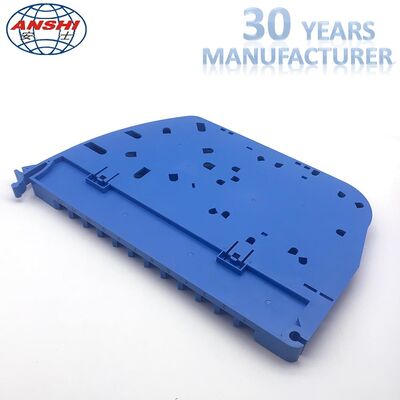 12 Core Flame Retardant 94V-0 Fiber Optic Splice Tray Rotary and Pivoting with Aluminum Cover for Distribution Box and Frame