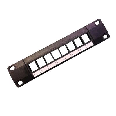 8 Port Unloaded Modular Patch Panel με συμβατότητα CAT6A για συνδέσεις RJ45