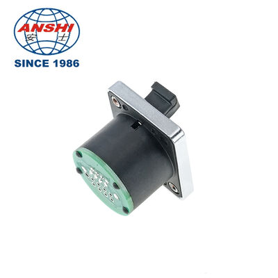 Βιομηχανική αδιάβροχη D-Type Ethernet RJ45 Panel Mount Socket PCB Soldering με προστασία από σκόνη