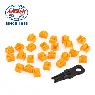 RJ45 Port Lock Dust Plug Anti-Theft LAN Port Stopper, 100pcs Plugs With One Key Included For Network Interface Protection