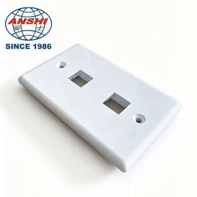 ΑΝΣΙ 120 Τύπος US Standard Πλάκα οροφής τοίχου, 2 θύρες RJ45 RJ11 Διπλό θύρα