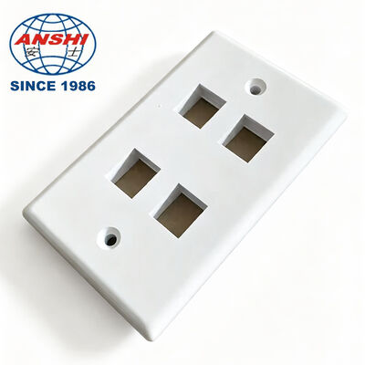 ANSHI 120 Τύπος US Standard Επιτοίχια Πλάκα Σύνδεσης, 4 Θύρες RJ45 RJ11 Τηλεπικοινωνιακό Προϊόν